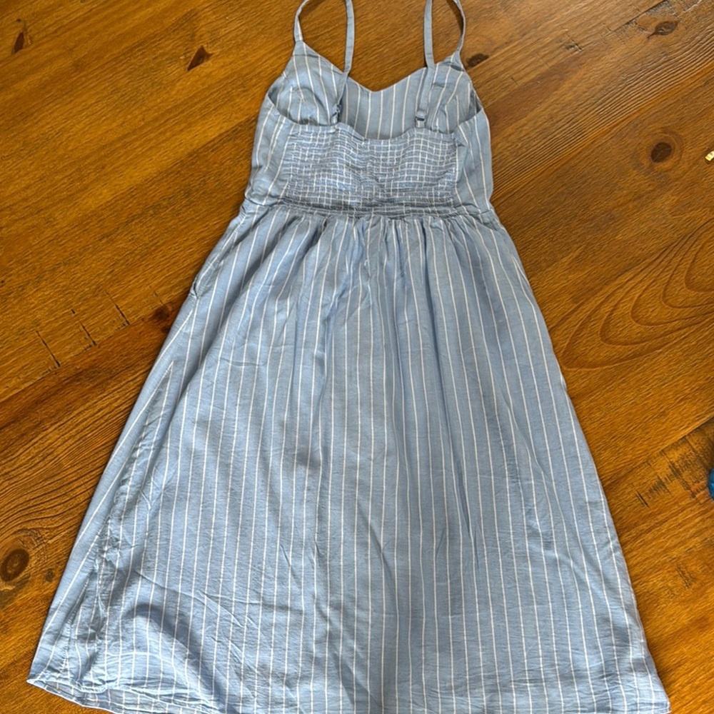 Blue and White Striped Dress - Picture 3 of 5